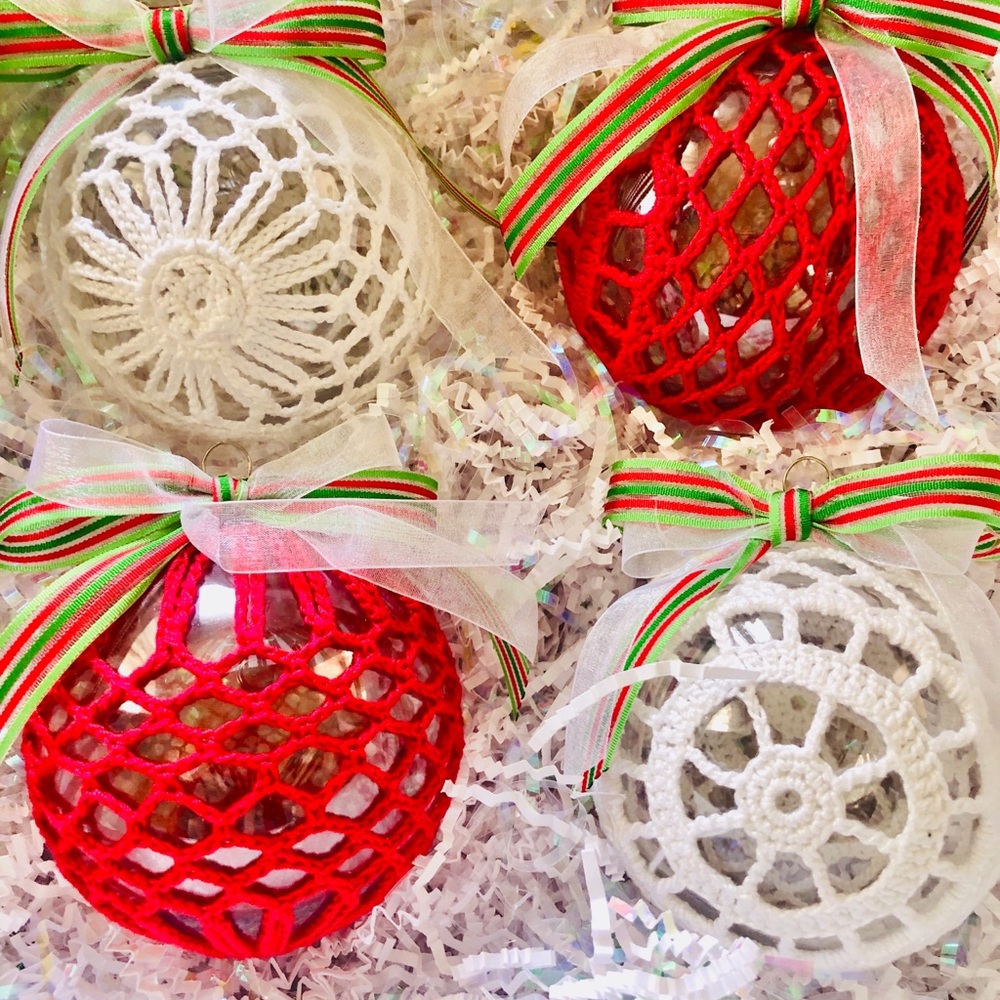 Festive Crochet Holiday Ornaments Set